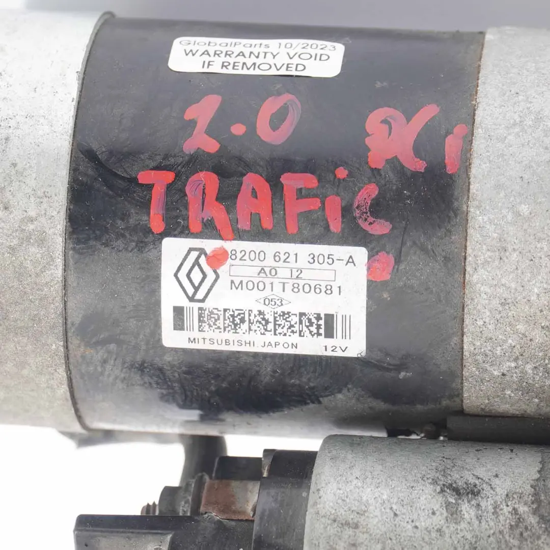 Renault Trafic II Opel Vivaro B 2.0 DCI Diesel Engine Starter Motor - SKU 8200621305A - Part number 8200621305A