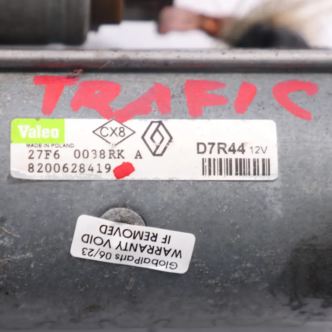 Renault Trafic Scenic 1.9 DCI Diesel Motorino di avviamento Valeo - SKU 8200628419 - Numero di parte 8200628419