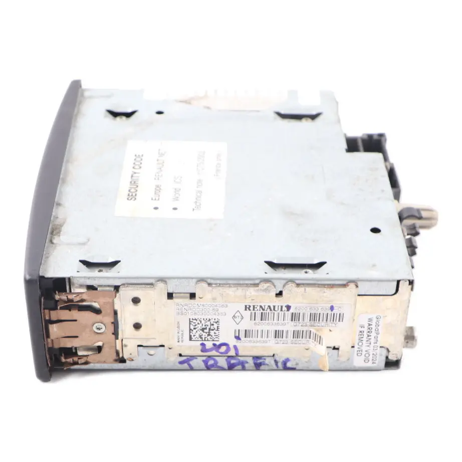 Renault Trafic Radio CD Player Audio Stereo Head Unit - SKU 8200633639 - Part number 8200633639