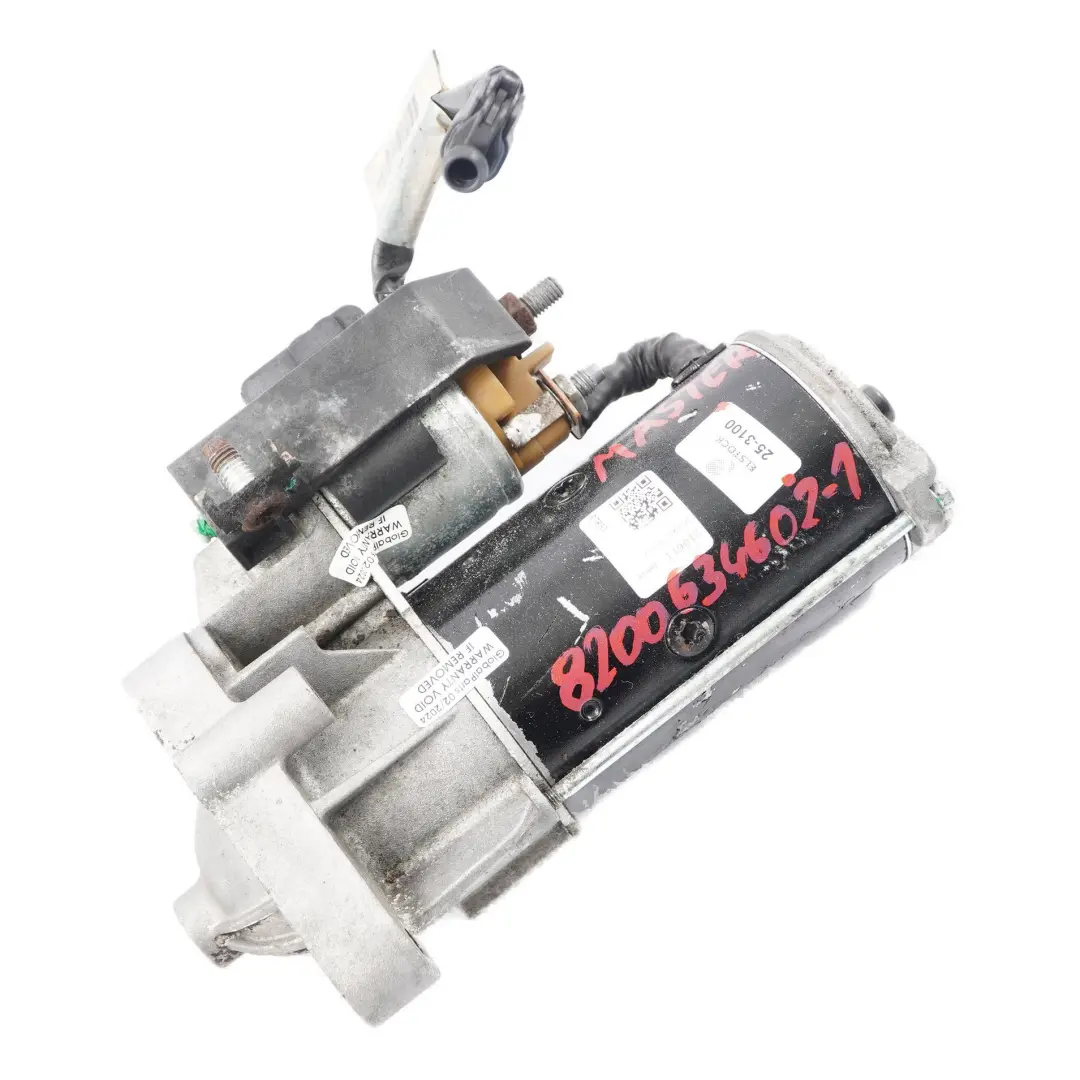 Starter Motor Elstock Renault Master II Trafic II 2.5 dCi Engine - SKU 8200634602-1 - Part number 8200634602