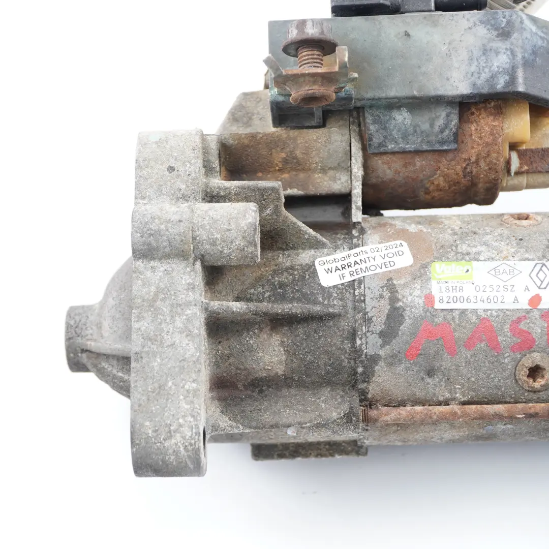 Renault Master II Trafic II 2.5 dCi Diesel Motor Anlasser Valeo - SKU 8200634602 - Teilenummer 8200634602