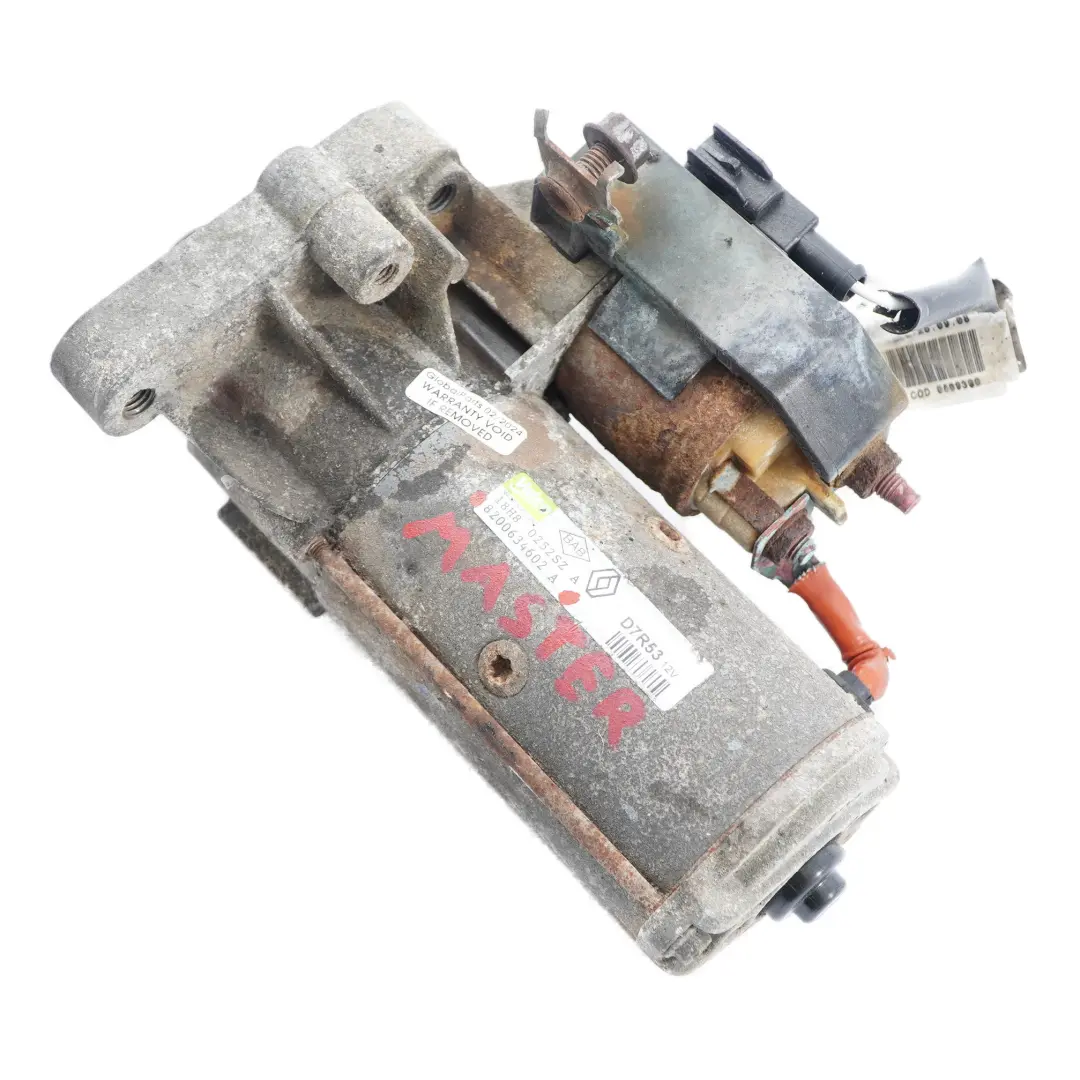 arranque Valeo para Renault Master II Trafic II 2.5 dCi Diesel Motor de con número de pieza 8200634602 Renault Master II Trafic II 2.5 dCi Diesel Motor de arranque Valeo - SKU 8200634602 - Número de pieza 8200634602