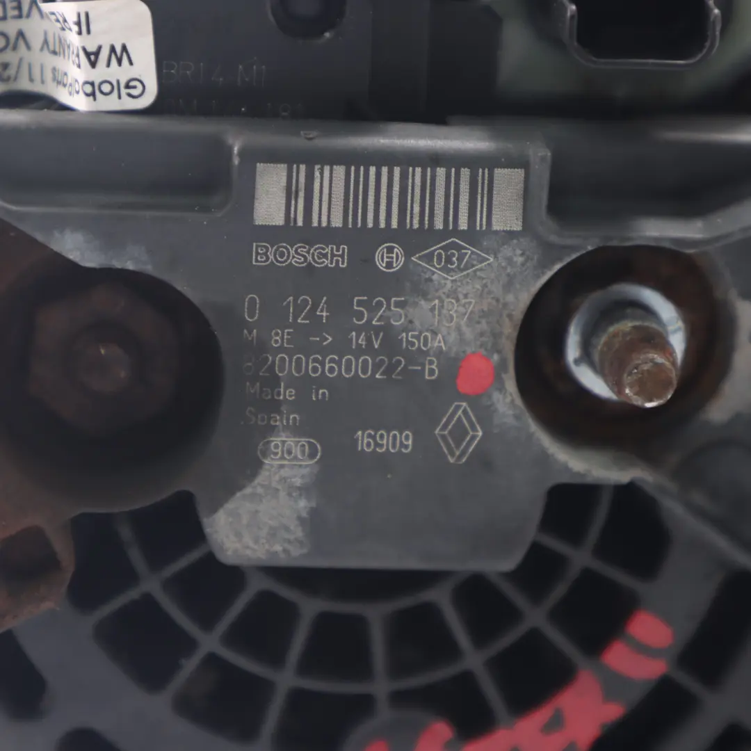 Motore Alternatore 14V 150A per Renault Master Laguna 2 Opel Movano A con numero di parte 8200660022 Renault Master Laguna 2 Opel Movano A Motore Alternatore 14V 150A - SKU 8200660022 - Numero di parte 8200660022