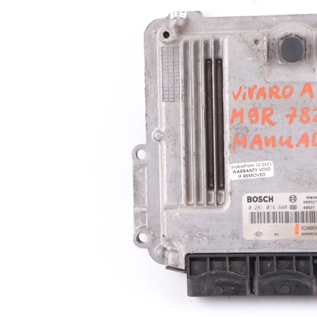M9R 782 2.0 Diesel Unidad Motor ECU para Renault Trafic 2 Vauxhall Vivaro con número de pieza 8200666516 Renault Trafic 2 Vauxhall Vivaro M9R 782 2.0 Diesel Unidad Motor ECU - SKU 8200666516 - Número de pieza 8200666516