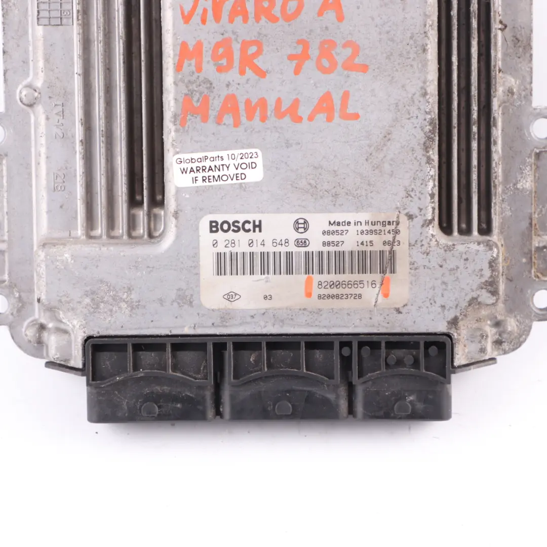 Renault Trafic 2 Vauxhall Vivaro M9R 782 2.0 Diesel Motoreinheit ECU - SKU 8200666516 - Teilenummer 8200666516