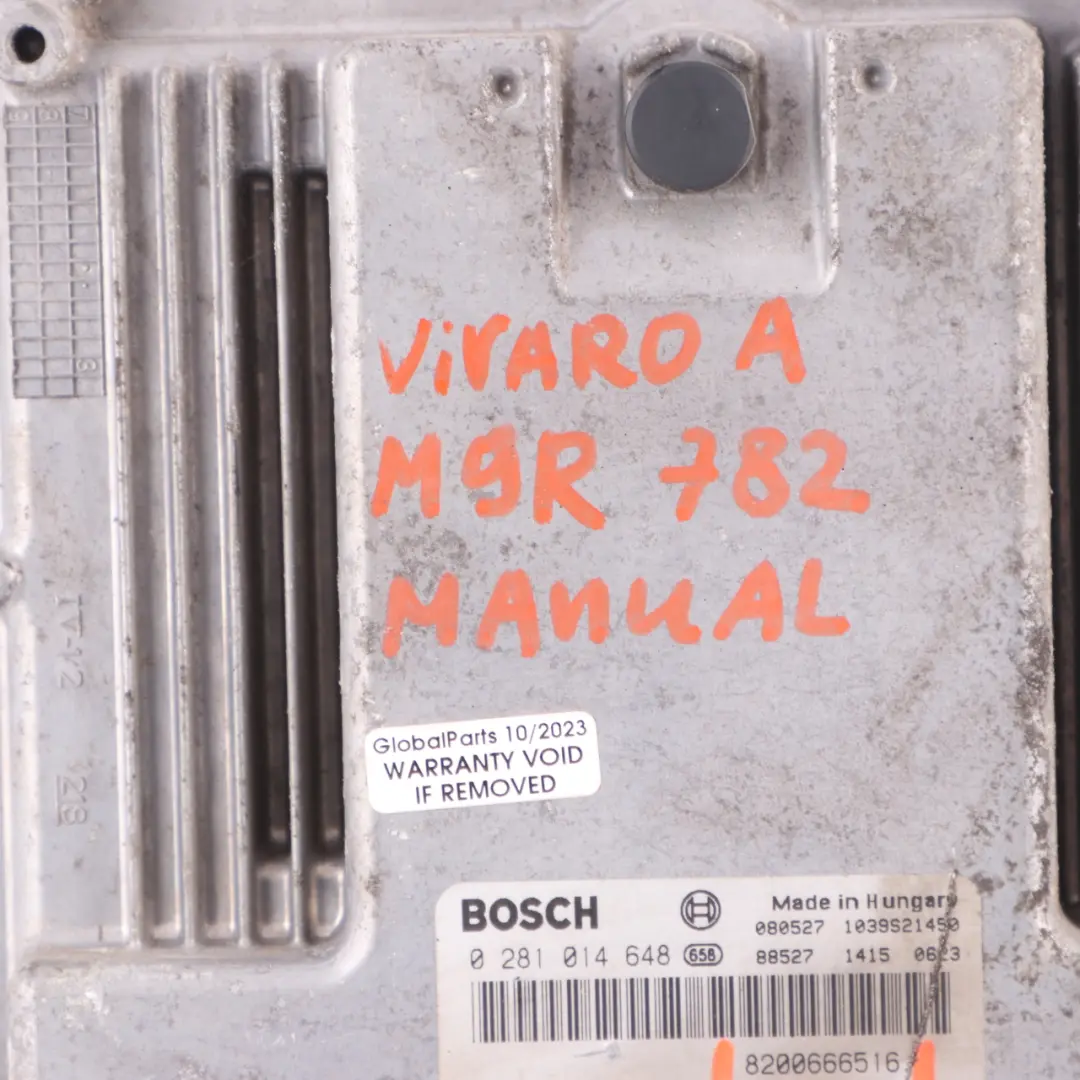 Renault Trafic 2 Vauxhall Vivaro M9R 782 2.0 Diesel Motoreinheit ECU - SKU 8200666516 - Teilenummer 8200666516