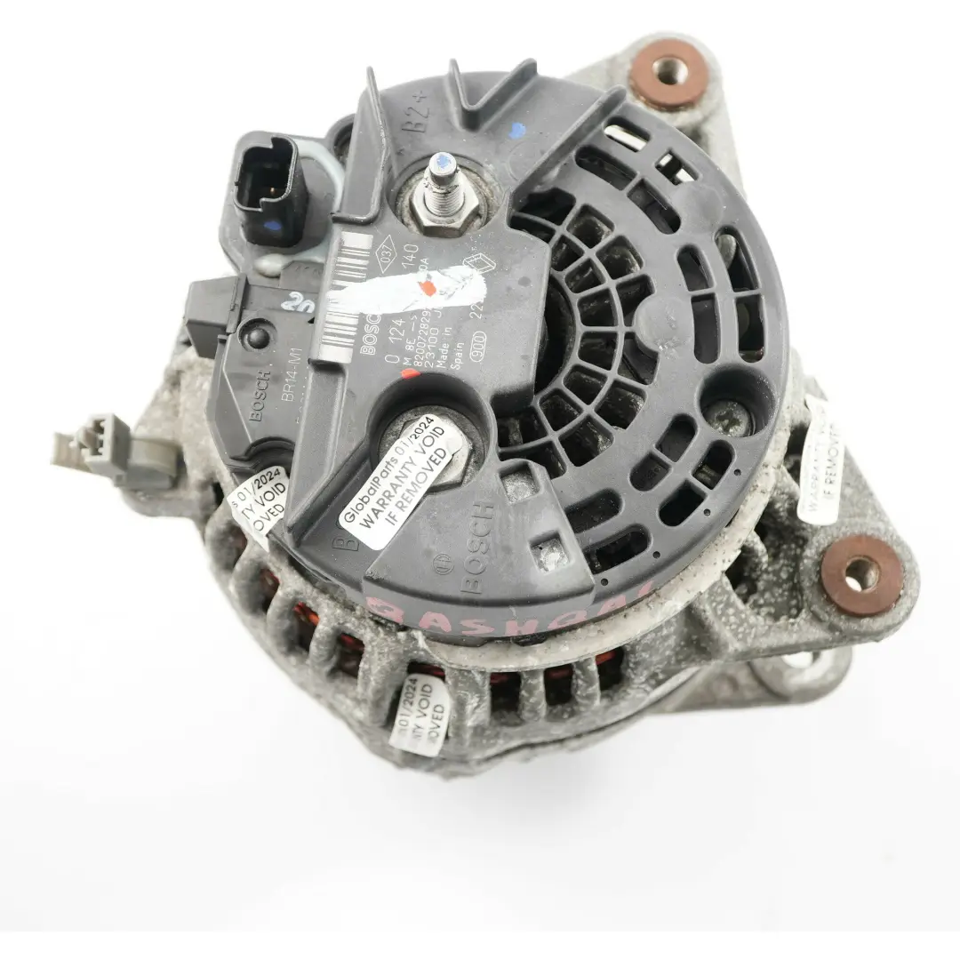 Dacia Duster dCi Engine Alternator to Nissan Qashqai Renault Megane II with Part number 820072829 Nissan Qashqai Renault Megane II Dacia Duster dCi Engine Alternator - SKU 820072829 - Part number 820072829