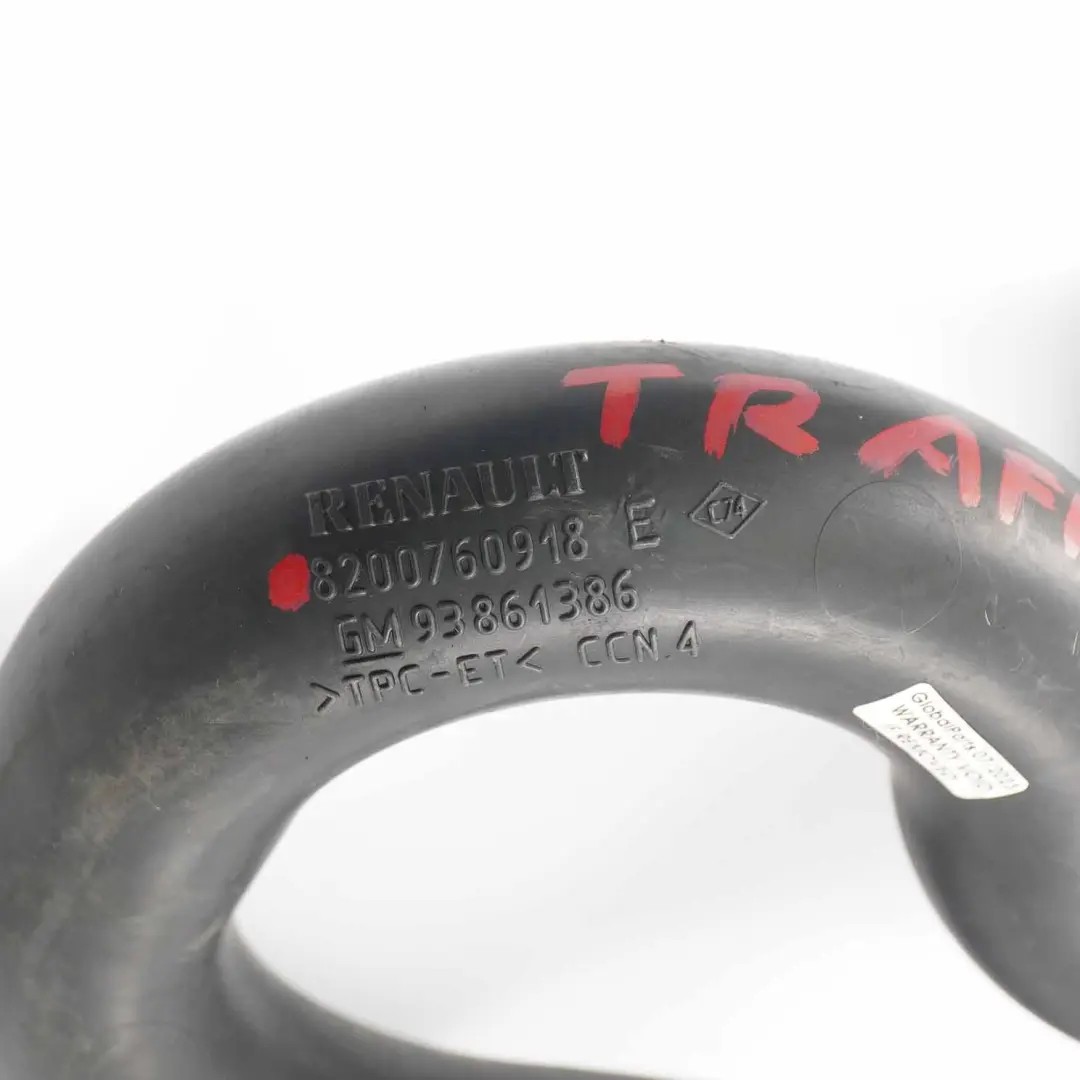 Intake Pipe Renault Trafic Opel Vivaro 2.0 DCI Intercooler Hose to Air with Part number 8200760918E Air Intake Pipe Renault Trafic Opel Vivaro 2.0 DCI Intercooler Hose - SKU 8200760918E - Part number 8200760918E