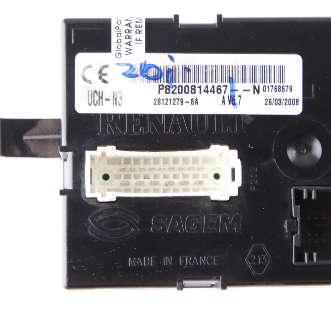 Renault Trafic II Control Unit Body Control Module BCM ECU - SKU 8200814467 - Part number 8200814467