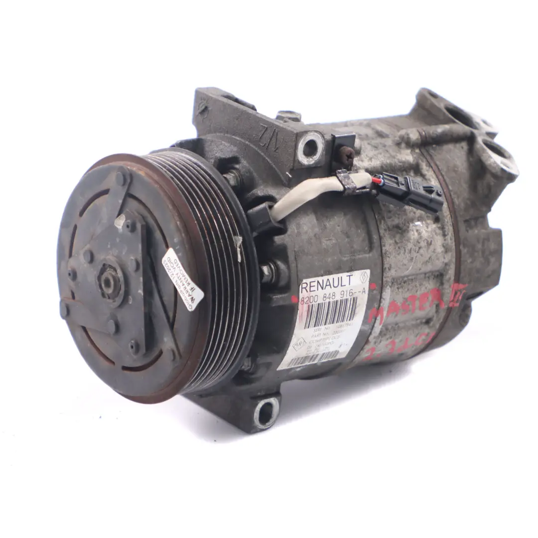 Compresor Aire Acondicionado Bomba A/C para Renault Master III 2.3 DCi con número de pieza 8200848916 Renault Master III 2.3 DCi Compresor Aire Acondicionado Bomba A/C - SKU 8200848916 - Número de pieza 8200848916