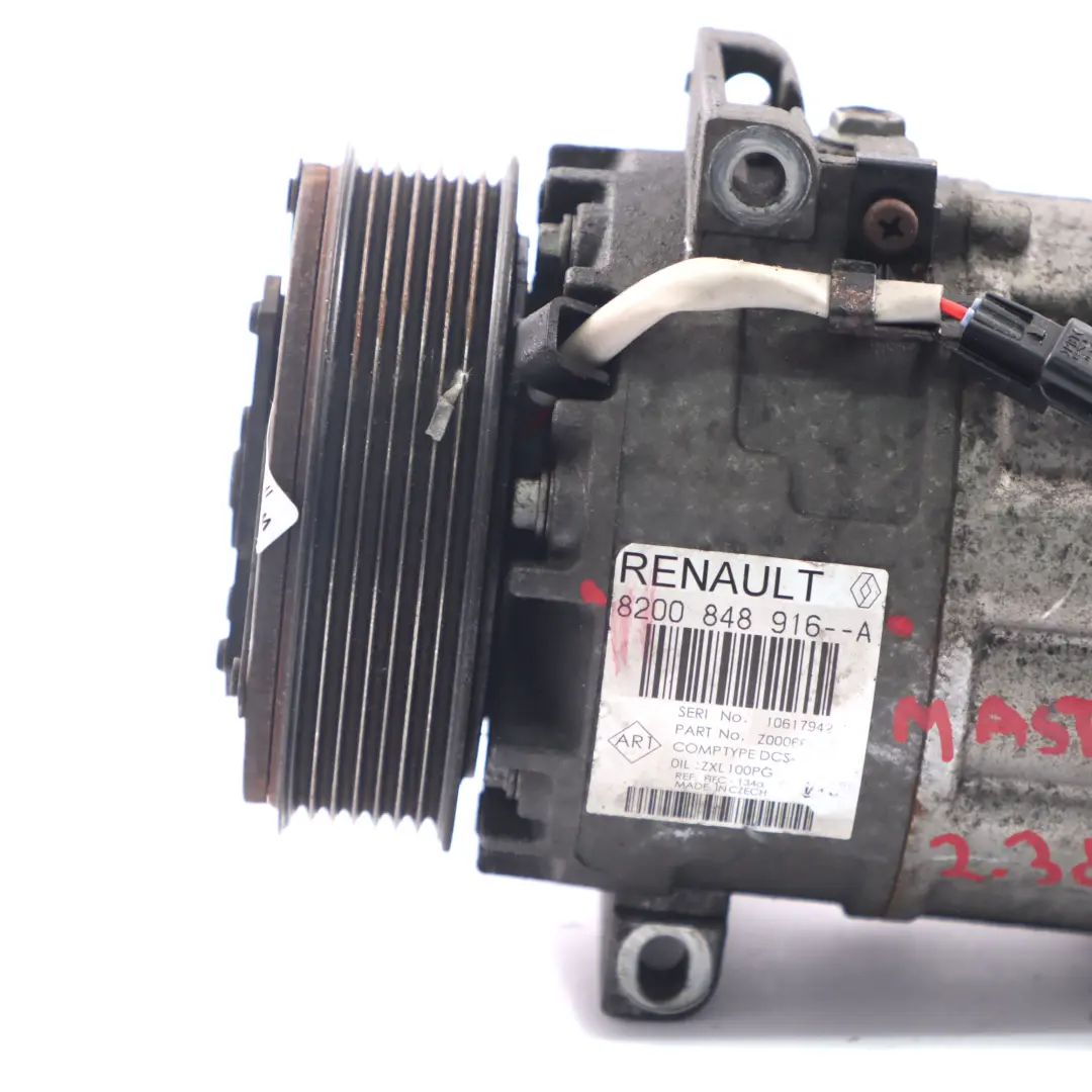 Renault Master III 2.3 DCi Compressore Aria Condizionata Pompa A/C - SKU 8200848916 - Numero di parte 8200848916