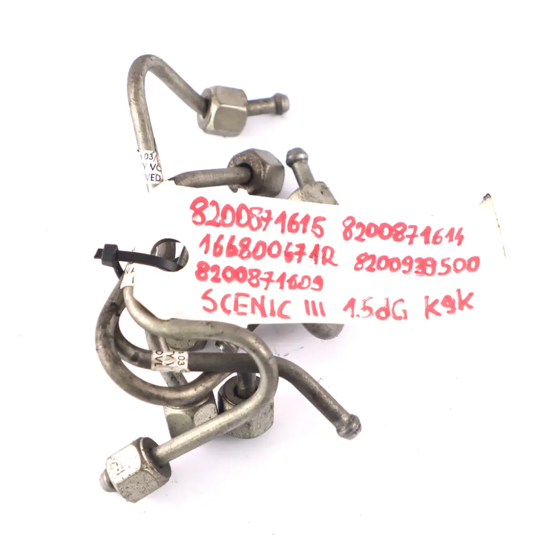 Tubi pressione Renault Scenic III 1.5 DCi Set tubi per l'iniezione carburante per con numero di parte 8200871609 Tubi pressione Renault Scenic III 1.5 DCi Set tubi per l'iniezione carburante - SKU 8200871609 - Numero di parte 8200871609