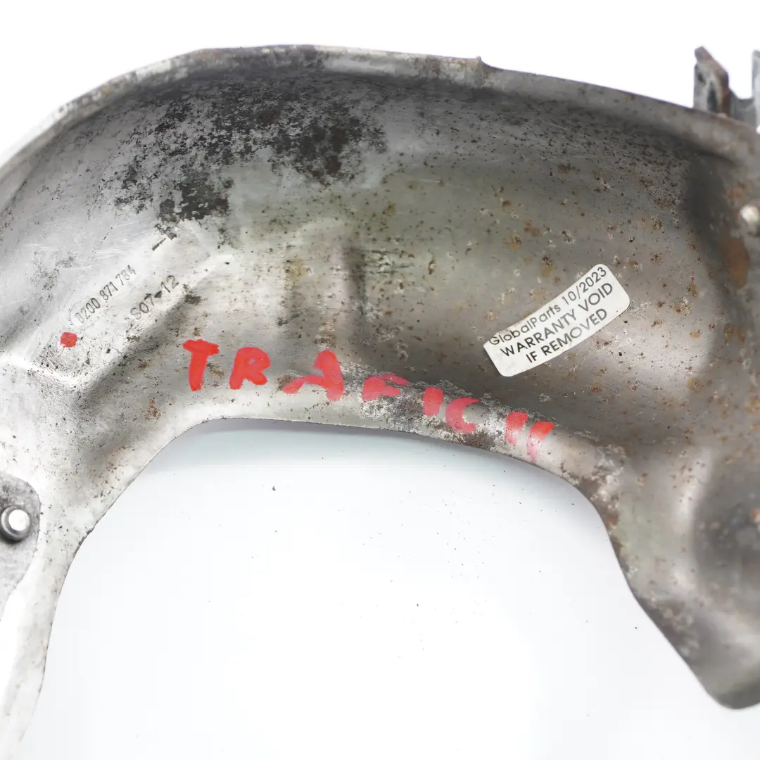 Piastra paracalore scarico per Renault Trafic II 2.0 DCI Master III 2.3 con numero di parte 8200871784 Renault Trafic II 2.0 DCI Master III 2.3 Piastra paracalore scarico - SKU 8200871784 - Numero di parte 8200871784