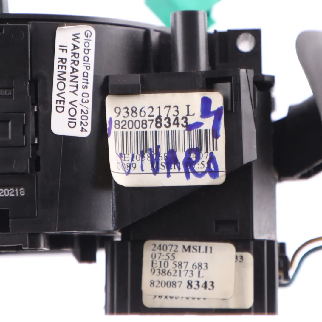 Cluster Switch Indicator Wiper Steering Slip Ring to Renault Trafic 2 Vivaro A with Part number 8200878343 Renault Trafic 2 Vivaro A Cluster Switch Indicator Wiper Steering Slip Ring - SKU 8200878343-4 - Part number 8200878343