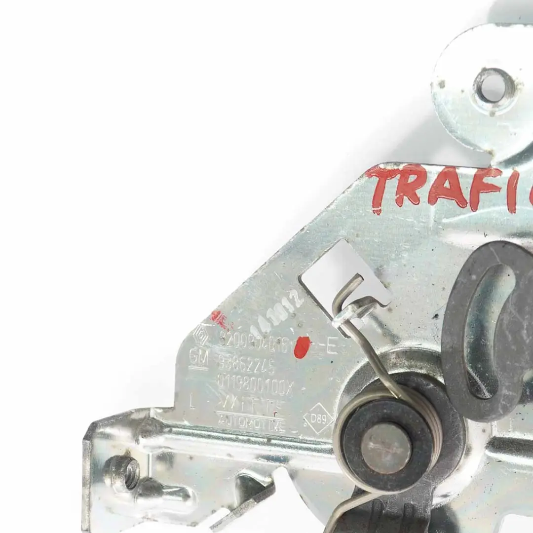  Serrure porte Renault Trafic Mécanisme chargement silencieux câble - SKU 8200904016 - Numéro de pièce 8200904016