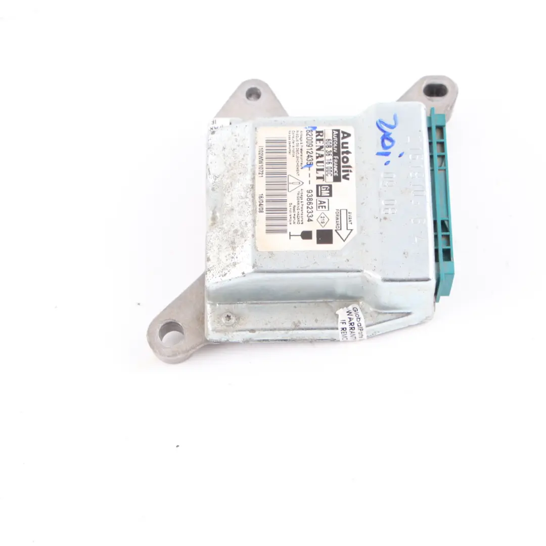 Airbag Module Control Unit ECU Car Safety Sensor to Renault Trafic II with Part number 8200912435 Renault Trafic II Airbag Module Control Unit ECU Car Safety Sensor - SKU 8200912435 - Part number 8200912435