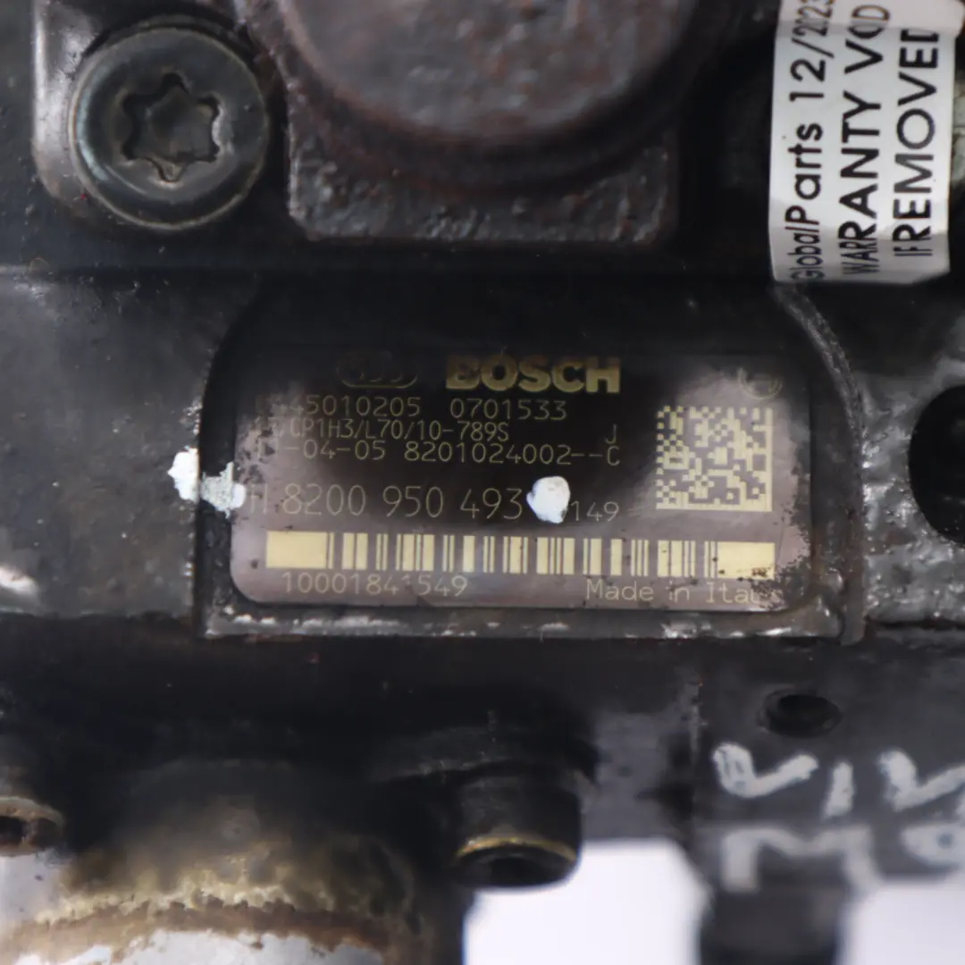 Inyección de Alta Presión Bomba Combustible para Renault Trafic II Vivaro A 2.0 DCi con número de pieza 8200950493 Renault Trafic II Vivaro A 2.0 DCi Inyección de Alta Presión Bomba Combustible - SKU 8200950493 - Número de pieza 8200950493