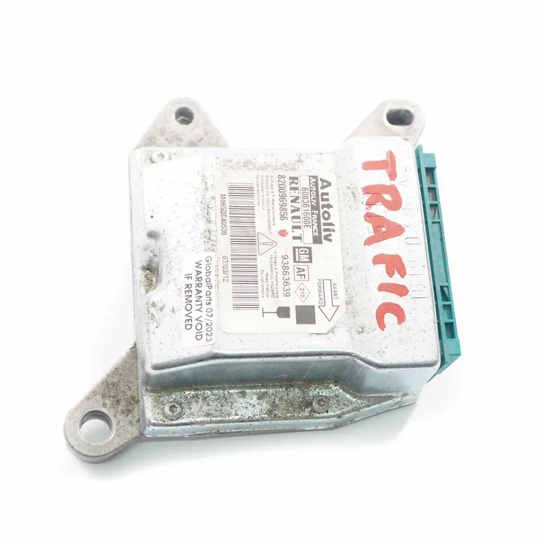 Renault Trafic II Airbag Módulo Unidad de Control ECU Sensor - SKU 8200969856 - Número de pieza 8200969856