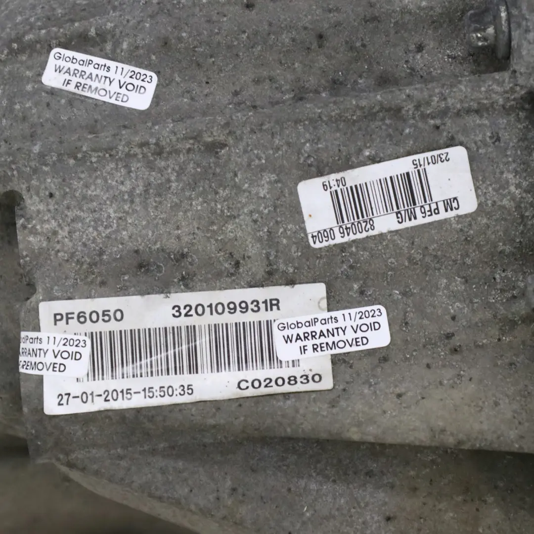 Manual Gearbox Vauxhall Vivaro B Renault Trafic III 6 Speed PF6050 BVM6 WARRANTY - SKU 8201576122 - Part number 8201576122
