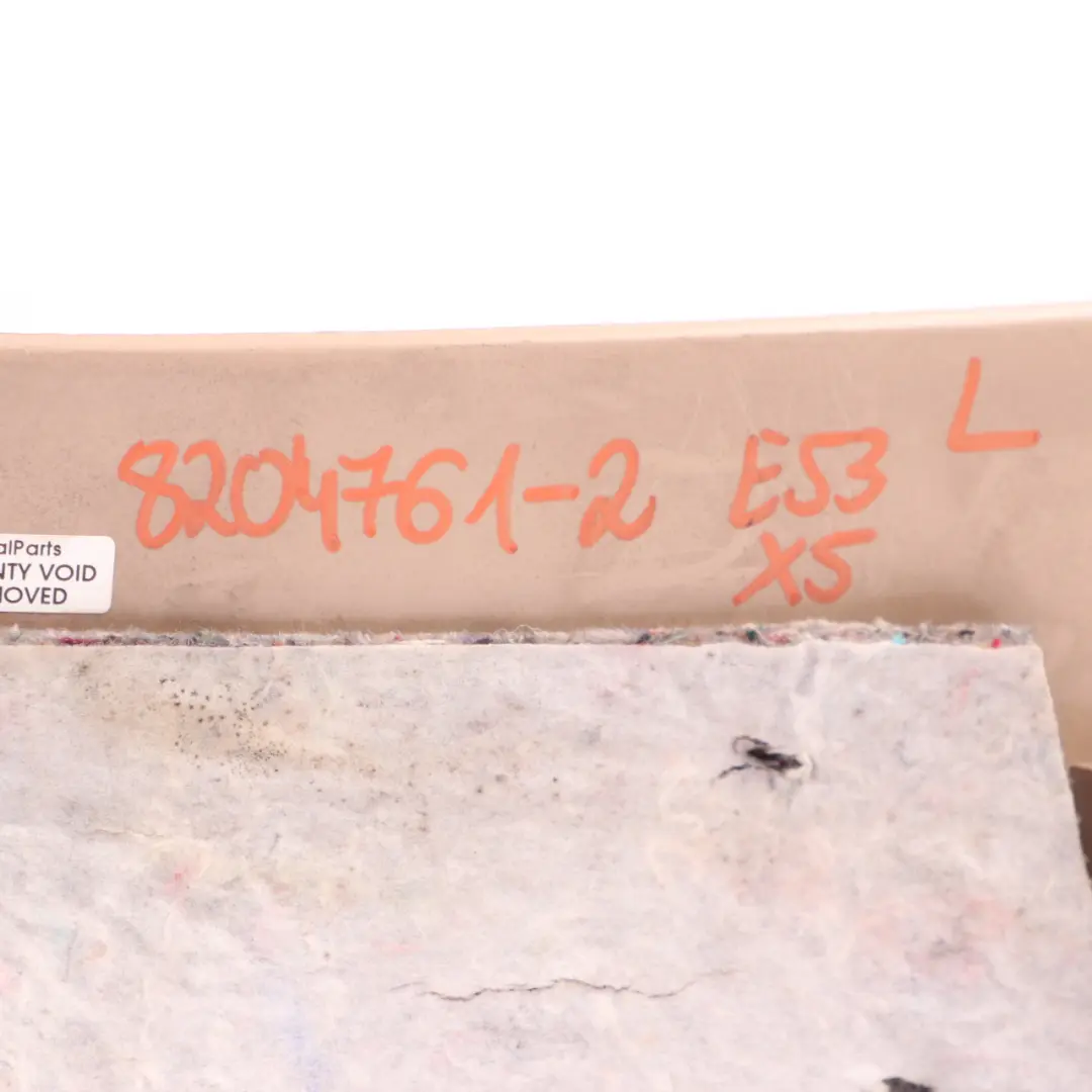 Left Trim Panel Column N/S Hellbeige 2 Beige to BMW X5 E53 Rear with Part number 8204761 BMW X5 E53 Rear Left Trim Panel Column N/S Hellbeige 2 Beige - SKU 8204761-2 - Part number 8204761