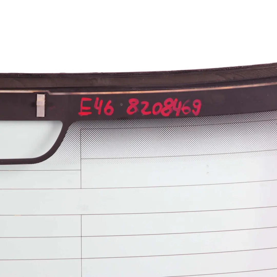 Window Tailgate Boot Trunk Lid Glass Glazing AS2 to BMW E46 Coupe Rear with Part number 8208469 BMW E46 Coupe Rear Window Tailgate Boot Trunk Lid Glass Glazing AS2 - SKU 8208469 - Part number 8208469