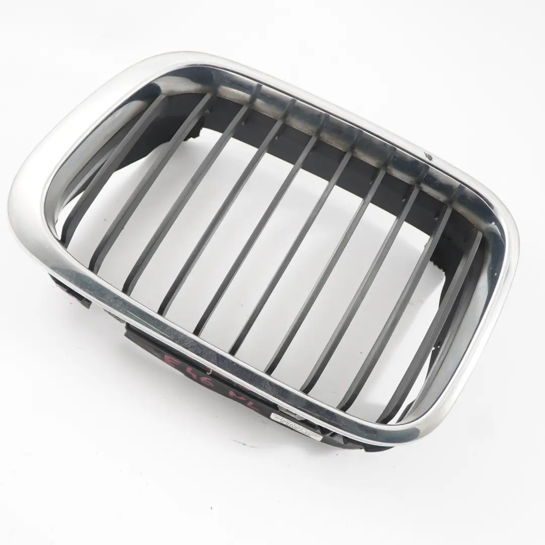 Front Bumper Centre Grille Left N/S Chrome to BMW 3 Series E46 with Part number 8208489 BMW 3 Series E46 Front Bumper Centre Grille Left N/S Chrome - SKU 8208489 - Part number 8208489