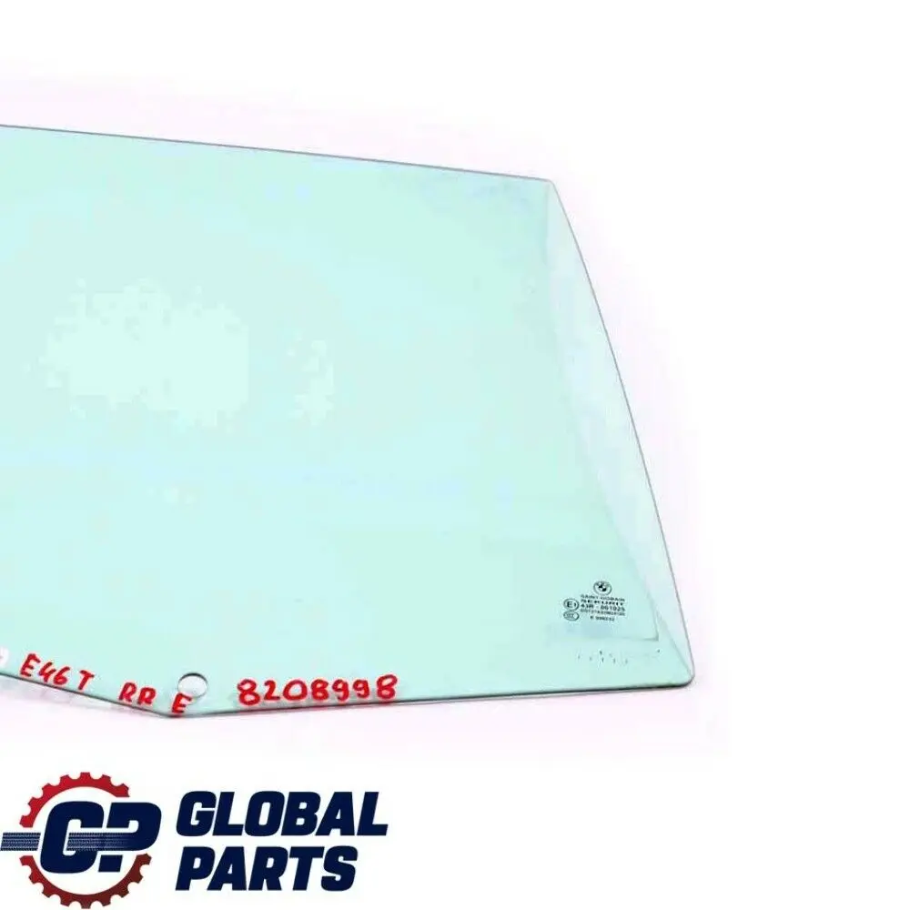 BMW E46 Touring Side Window Glass Green Door Rear Right O/S - SKU 8208998 - Part number 8208998