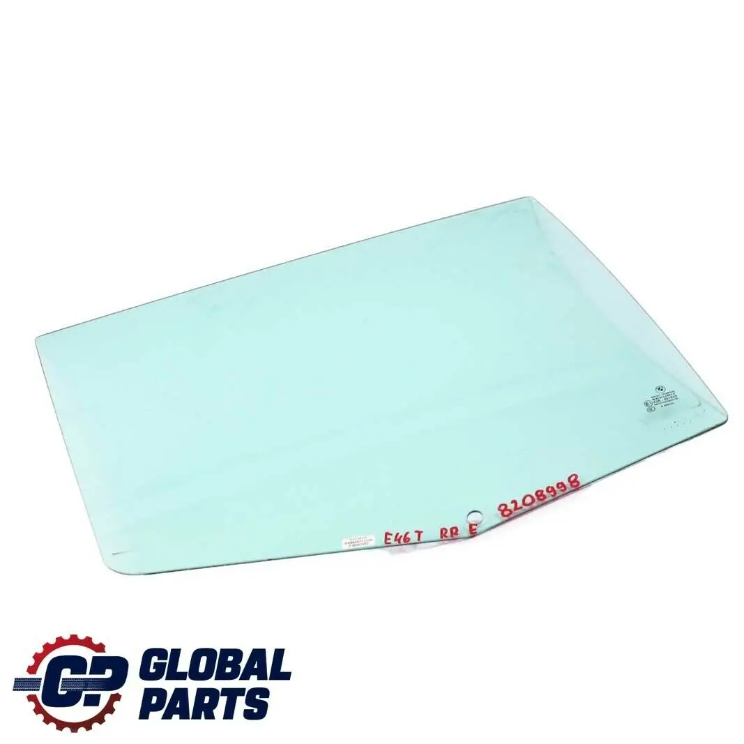 BMW E46 Touring Side Window Glass Green Door Rear Right O/S - SKU 8208998 - Part number 8208998