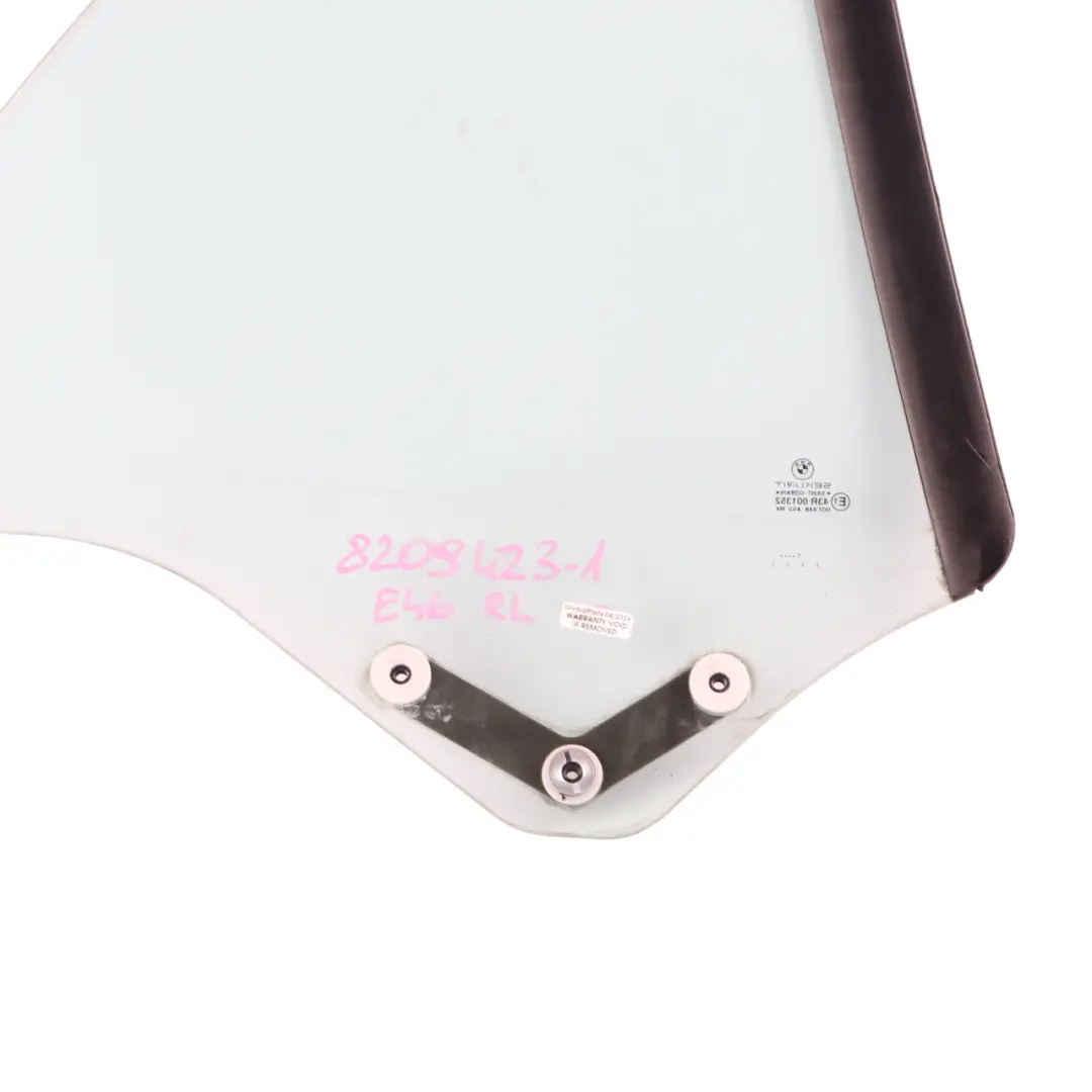 BMW E46 Cabrio Vetro Quarto Finestrino Posteriore Verde Sinistro AS2 - SKU 8209423-1 - Numero di parte 8209423