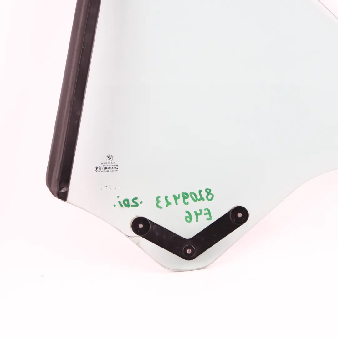 BMW E46 Convertible Side Window Quarter Glass Green Rear Left N/S AS2 - SKU 8209423 - Part number 8209423