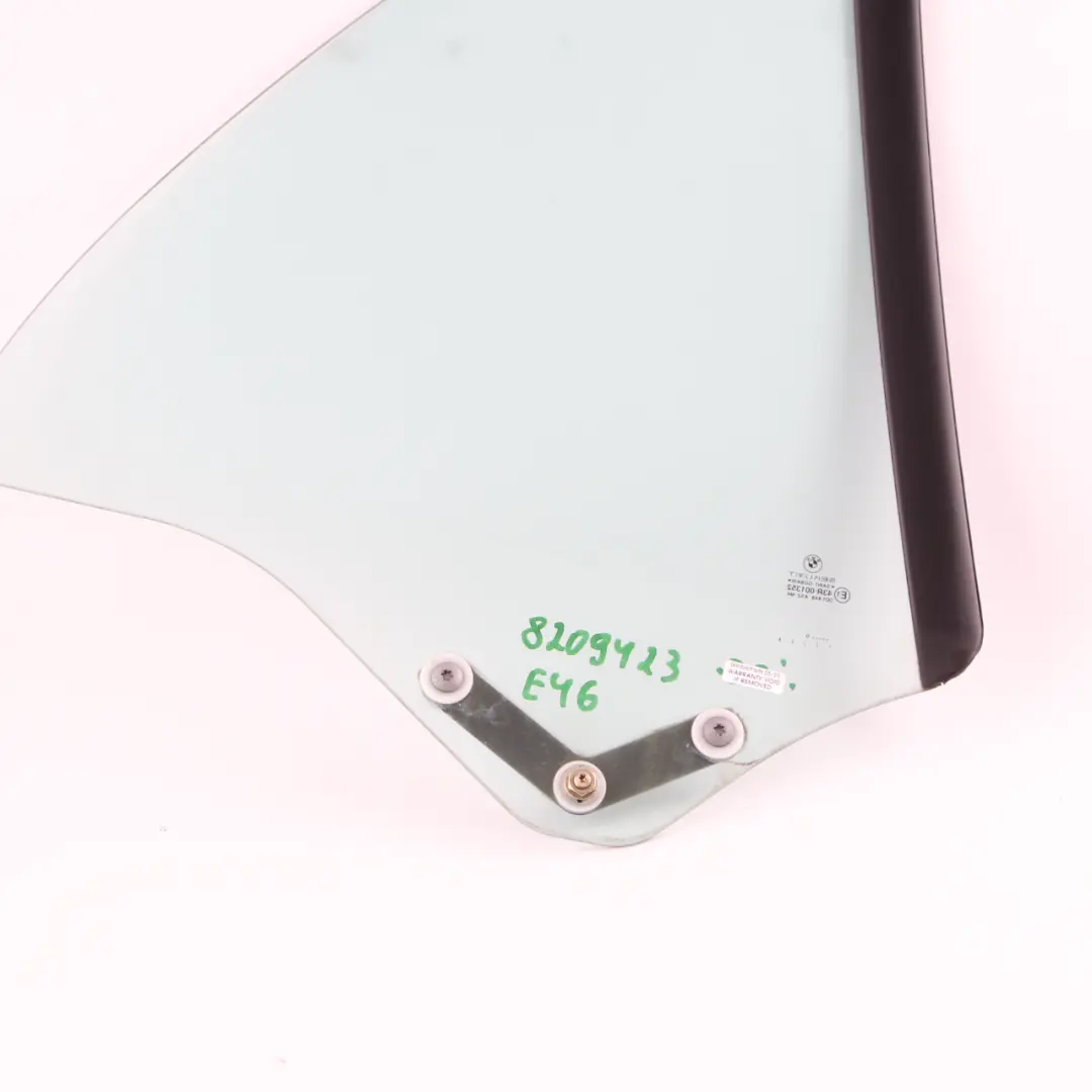 BMW E46 Convertible Side Window Quarter Glass Green Rear Left N/S AS2 - SKU 8209423 - Part number 8209423
