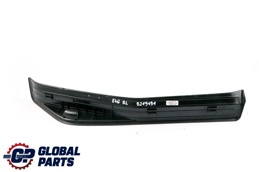 Tapa Tira Entrada Trasera Izquierda Negro 8196131 para BMW E46 con número de pieza 8219191 BMW E46 Tapa Tira Entrada Trasera Izquierda Negro 8196131 - SKU 8219191 - Número de pieza 8219191