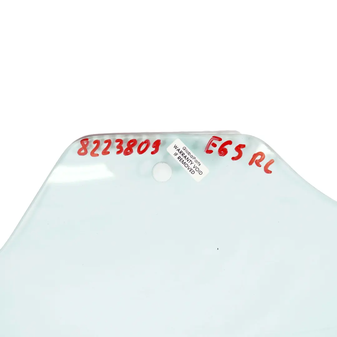 BMW 7 Series E65 E66 Rear Left N/S Window Glass Green AS2 - SKU 8223809 - Part number 8223809