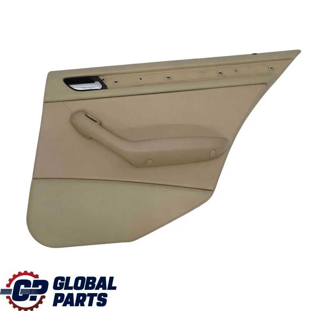BMW 3 E46 Saloon Touring Rear Right O/S Trim Panel Door Card Leather Beige