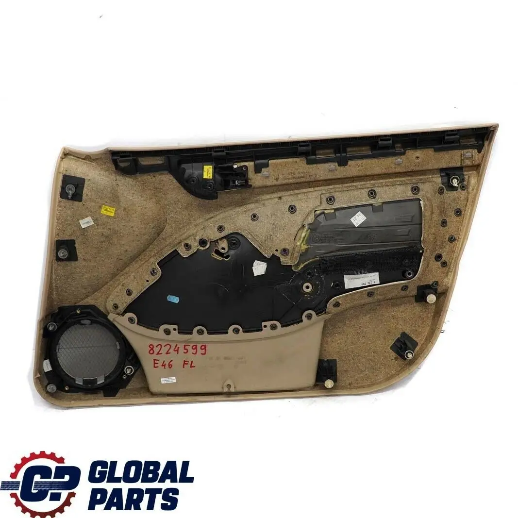 Front Left N/S Trim Panel Door Card Leather Beige to BMW 3 E46 Saloon Touring with Part number 8224599 BMW 3 E46 Saloon Touring Front Left N/S Trim Panel Door Card Leather Beige - SKU 8224599 - Part number 8224599