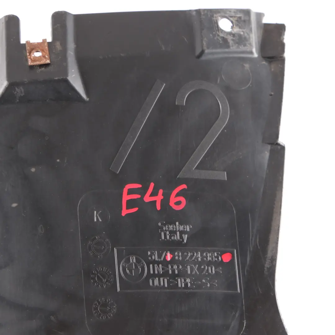 Arch Front Left N/S Housing Cover Trim to BMW E46 Coupe Convertible Wheel with Part number 8224985 BMW E46 Coupe Convertible Wheel Arch Front Left N/S Housing Cover Trim - SKU 8224985 - Part number 8224985