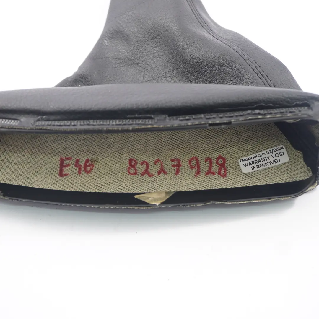cuero de la palanca freno mano Cubierta del panel Negro Trim para BMW E46 de con número de pieza 8227928 BMW E46 de cuero de la palanca freno mano Cubierta del panel Negro Trim - SKU 8227928 - Número de pieza 8227928