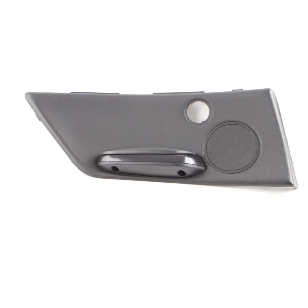 Left N/S Lateral Trim Panel Card Insert Leather Black to BMW E46 Convertible Rear with Part number 8233333 BMW E46 Convertible Rear Left N/S Lateral Trim Panel Card Insert Leather Black - SKU 8233333 - Part number 8233333