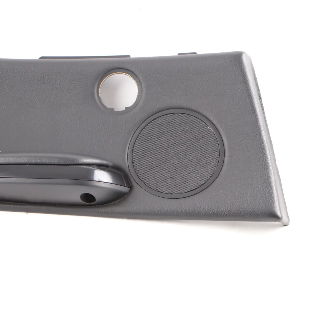 Left N/S Lateral Trim Panel Card Insert Leather Black to BMW E46 Convertible Rear with Part number 8233333 BMW E46 Convertible Rear Left N/S Lateral Trim Panel Card Insert Leather Black - SKU 8233333 - Part number 8233333