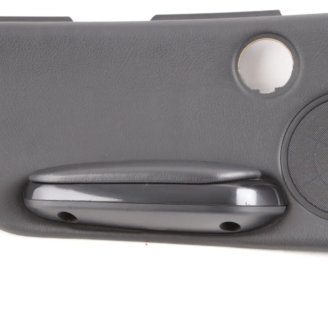 Left N/S Lateral Trim Panel Card Insert Leather Black to BMW E46 Convertible Rear with Part number 8233333 BMW E46 Convertible Rear Left N/S Lateral Trim Panel Card Insert Leather Black - SKU 8233333 - Part number 8233333
