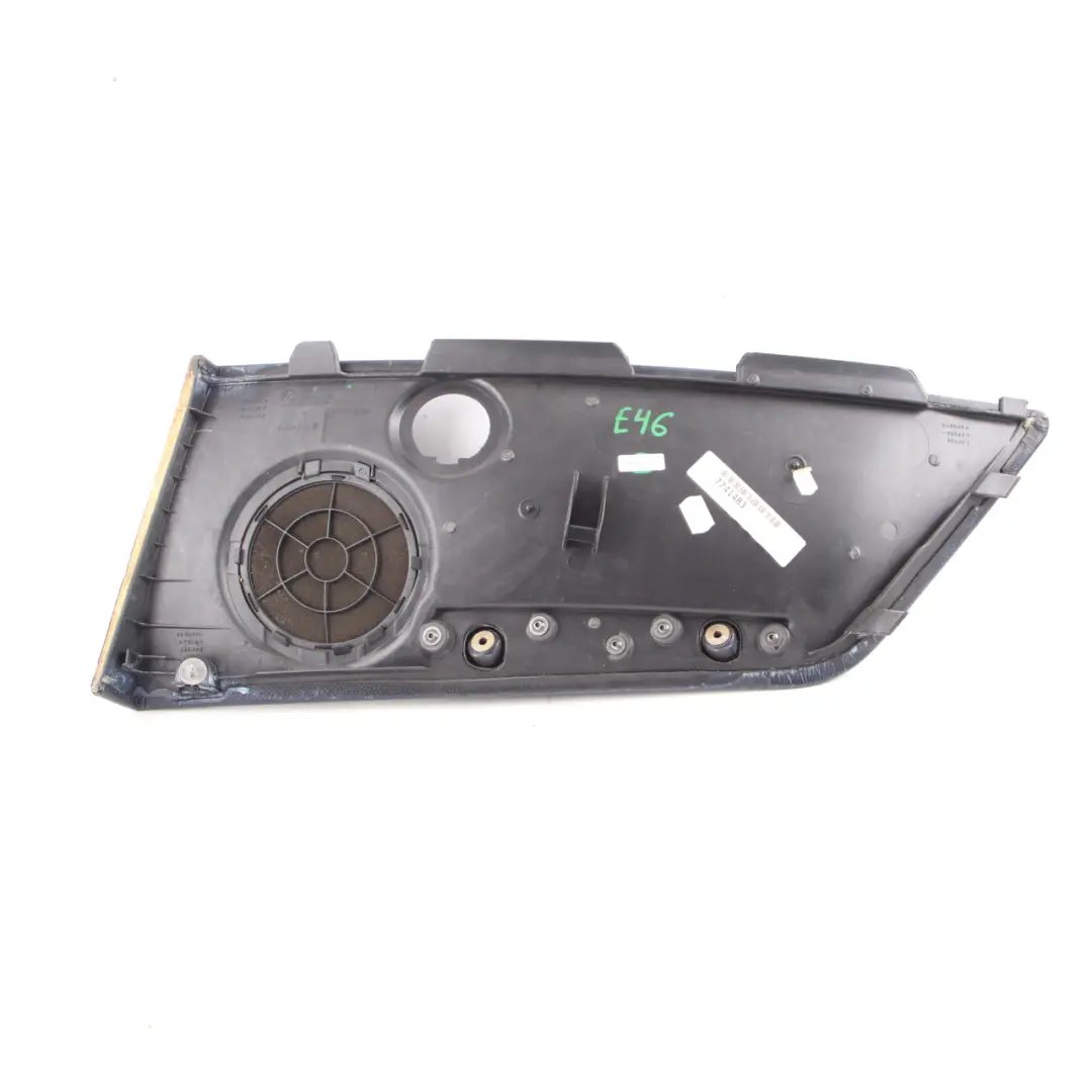BMW E46 Convertible Rear Left N/S Lateral Trim Panel Card Insert Leather Black - SKU 8233333 - Part number 8233333
