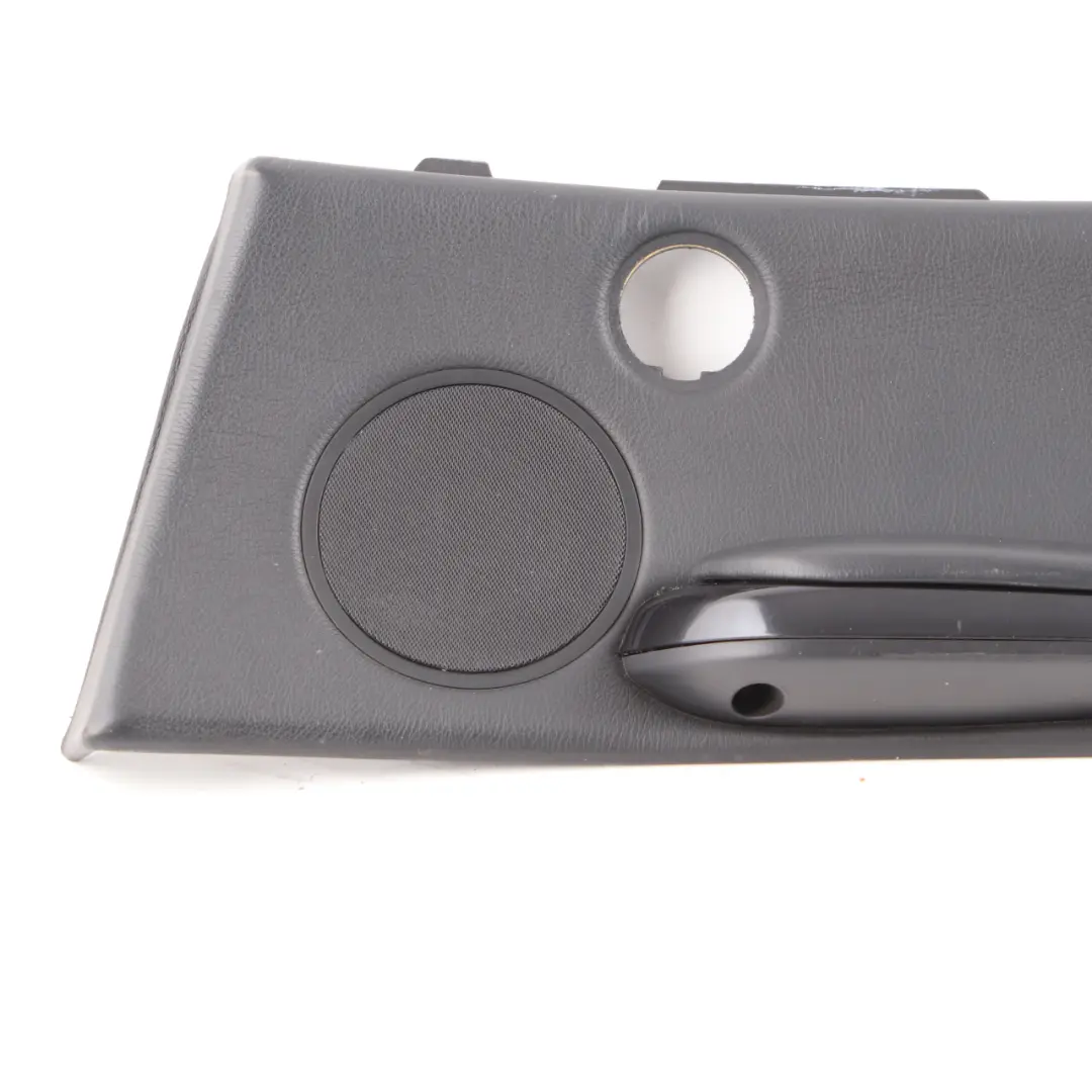 Right O/S Lateral Trim Panel Card Insert Leather Black to BMW E46 Convertible Rear with Part number 8233334 BMW E46 Convertible Rear Right O/S Lateral Trim Panel Card Insert Leather Black - SKU 8233334 - Part number 8233334