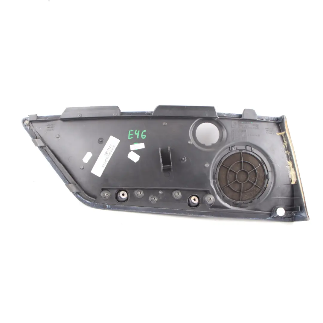BMW E46 Convertible Rear Right O/S Lateral Trim Panel Card Insert Leather Black - SKU 8233334 - Part number 8233334
