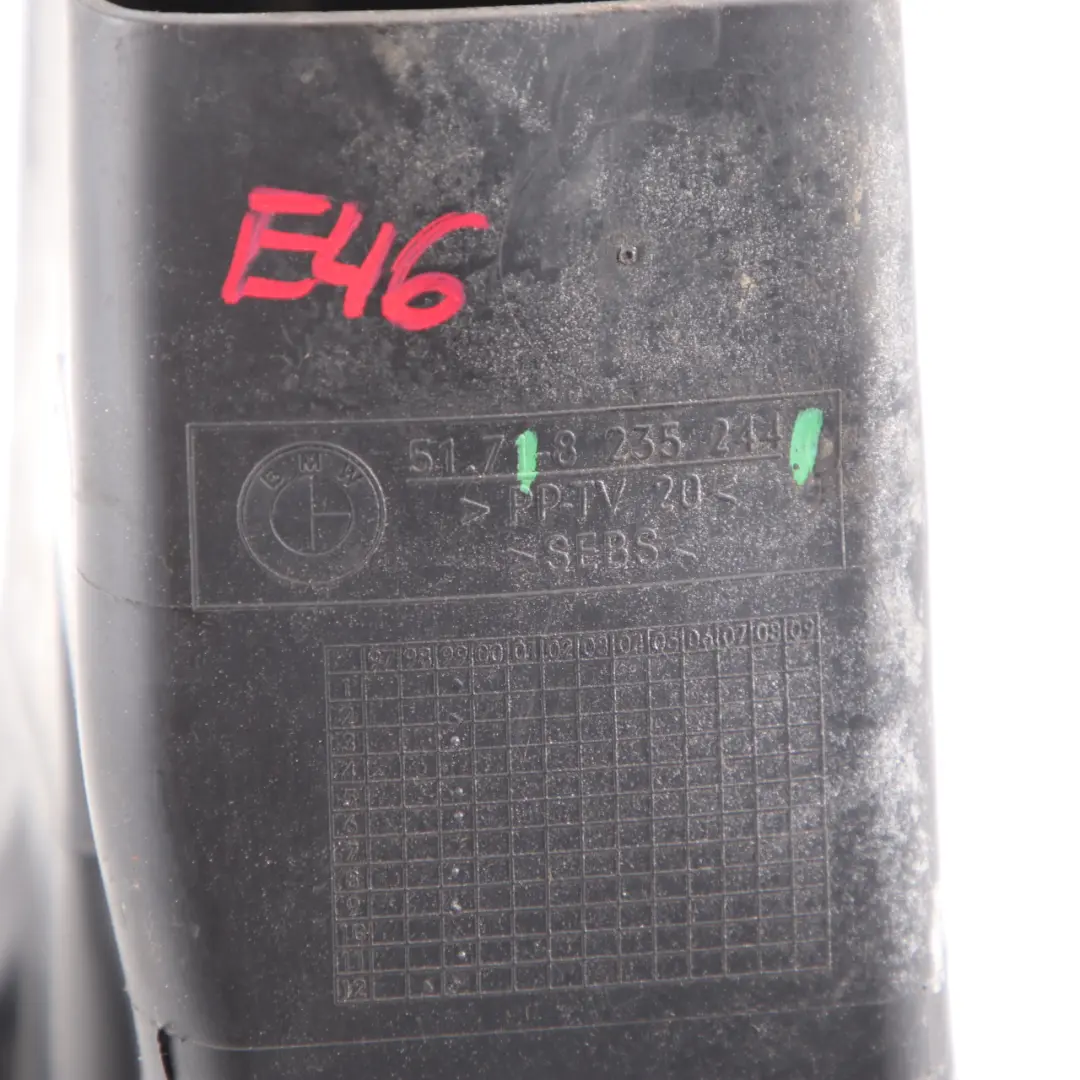 Duct BMW E46 Coupe Cabrio Brake Air Vent Front Right O/S Cover to Air with Part number 8235244 Air Duct BMW E46 Coupe Cabrio Brake Air Vent Front Right O/S Cover - SKU 8235244 - Part number 8235244