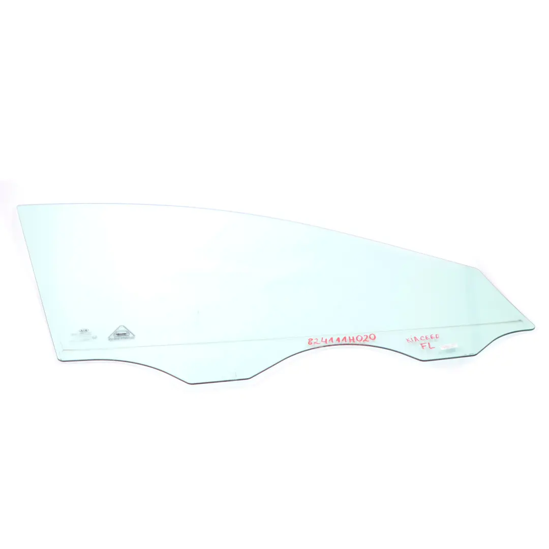 Tür Fenster Glas vorne links grün Verglasung AS2 für Kia Ceed mit Teilenummer 824111H020 Kia Ceed Tür Fenster Glas vorne links grün Verglasung AS2 - SKU 824111H020 - Teilenummer 824111H020