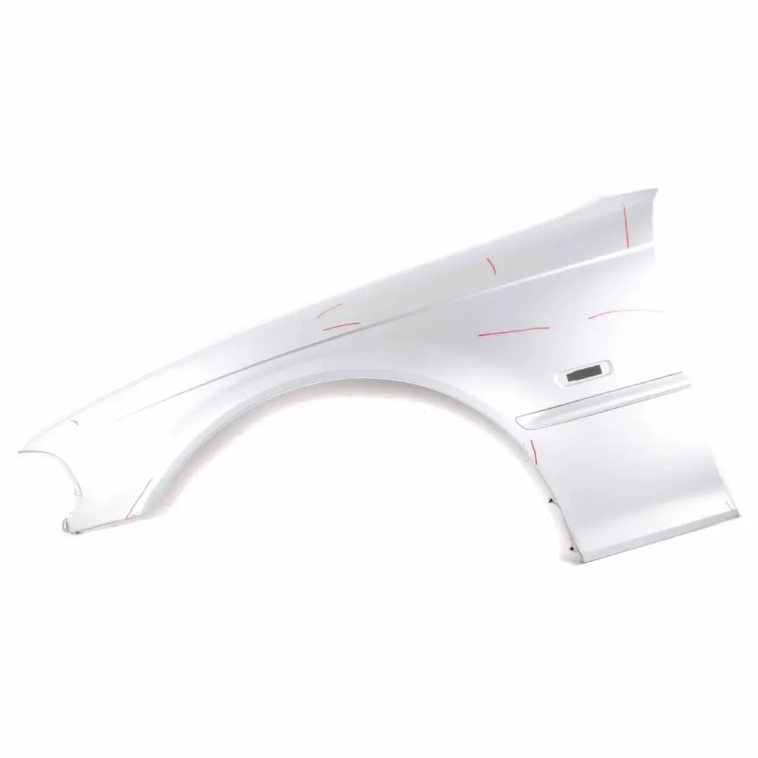 Side Panel BMW E46 Coupe Cabrio Front Left N/S Wing Fender Titan Silver - 354 to with Part number 8241439 Side Panel BMW E46 Coupe Cabrio Front Left N/S Wing Fender Titan Silver - 354 - SKU 8241439-TS - Part number 8241439