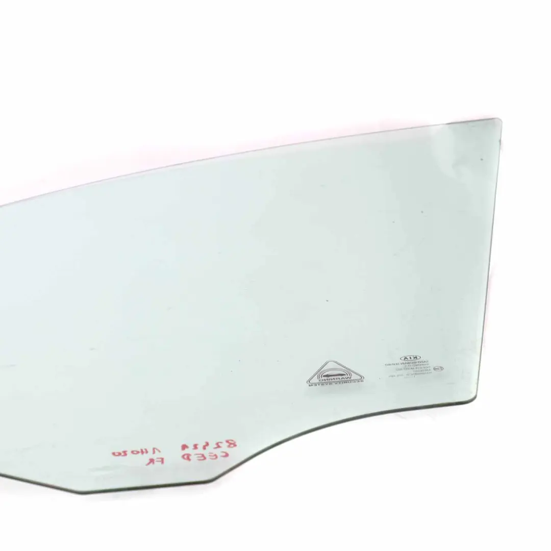 Tür Fenster Glas vorne rechts grün Verglasung AS2 für Kia Ceed mit Teilenummer 824211H020 Kia Ceed Tür Fenster Glas vorne rechts grün Verglasung AS2 - SKU 824211H020 - Teilenummer 824211H020