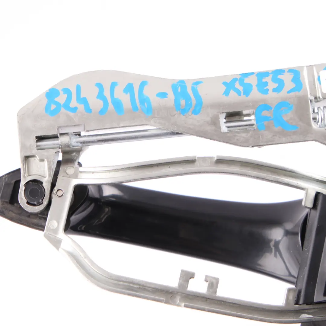 Handle Door Front Right Outside Carrier O/S Black Sapphire - 475 to BMW X5 E53 with Part number 8243616 BMW X5 E53 Handle Door Front Right Outside Carrier O/S Black Sapphire - 475 - SKU 8243616-BS - Part number 8243616
