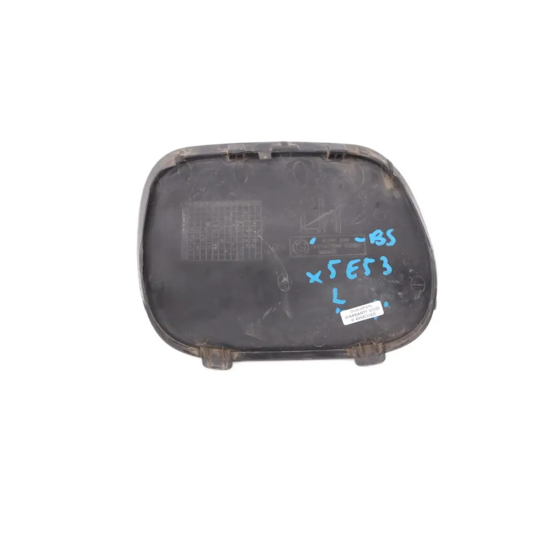 Bumper Cover Rear Left N/S Exhaust Hole Cover Cap Black Sapphire 475 to BMW X5 E53 with Part number 8244439 BMW X5 E53 Bumper Cover Rear Left N/S Exhaust Hole Cover Cap Black Sapphire 475 - SKU 8244439-BS - Part number 8244439