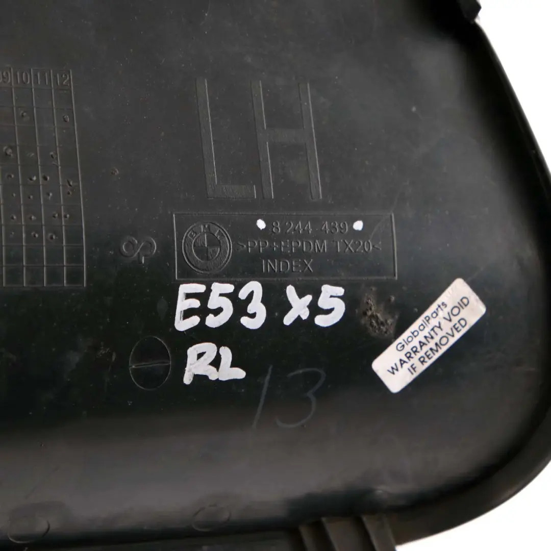 Left N/S Bumper Exhaust Hole Cover Cap to BMW X5 E53 Rear with Part number 8244439 BMW X5 E53 Rear Left N/S Bumper Exhaust Hole Cover Cap - SKU 8244439 - Part number 8244439